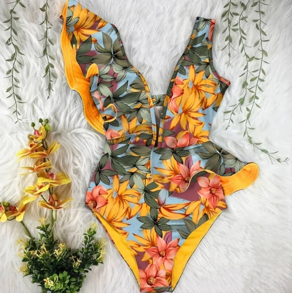 Tropical Vibes Floral Monokini